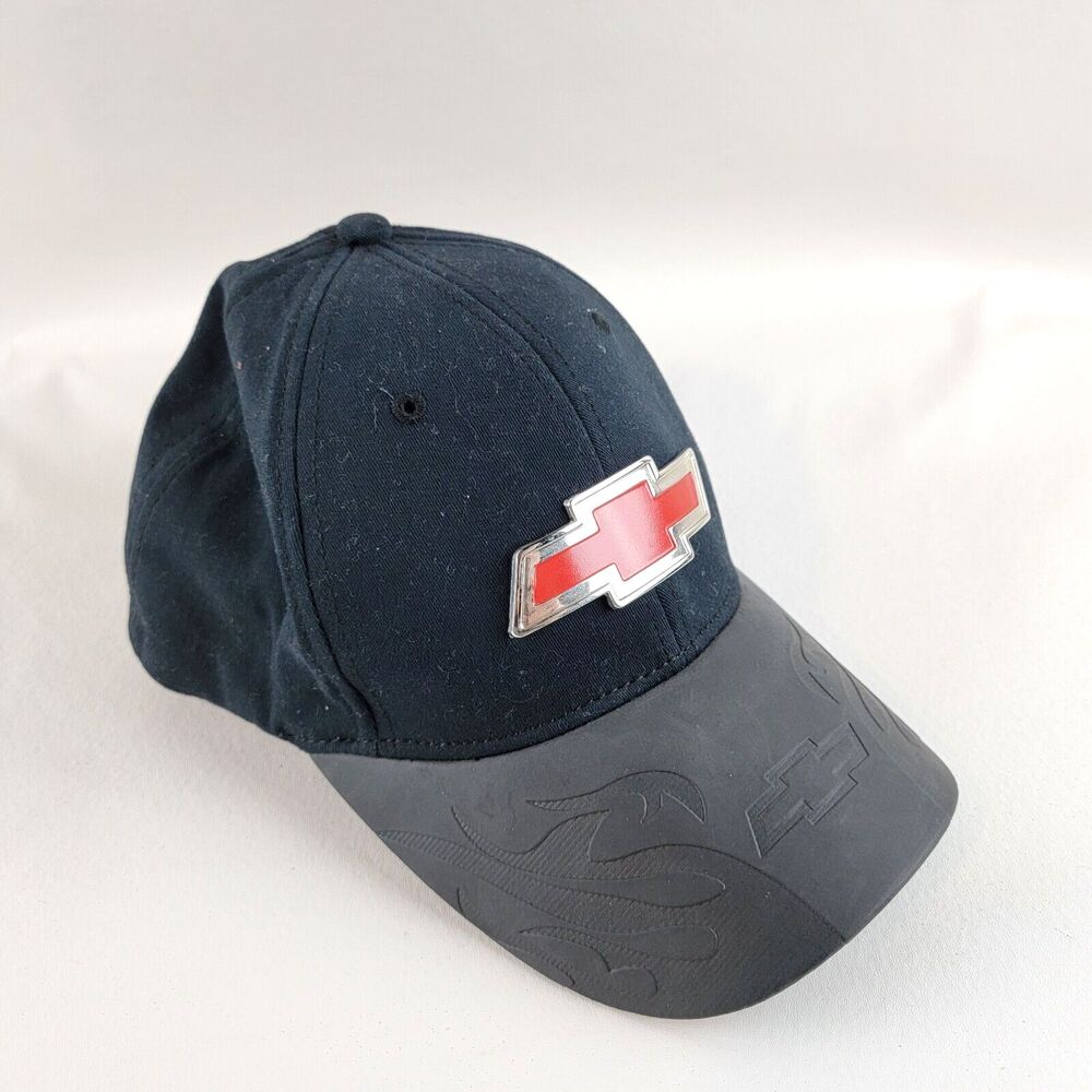 Chevy GM Hat Mens Small Medium Fitted Cap Johny RockStar Logo Emblem Chevrolet